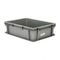 SSI Schaefer - 0.38 Cu Ft, 55 Lb Load Capacity Gray Polypropylene Tote Container - Stacking, 15.8" Long x 11.9" Wide x 4.8" High - USA Tool & Supply