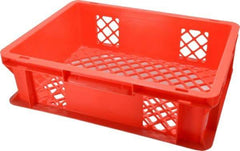 SSI Schaefer - 0.37 Cu Ft, 33 Lb Load Capacity Red Polypropylene Tote Container - Stacking, 15.8" Long x 11.9" Wide x 4.8" High - USA Tool & Supply