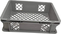 SSI Schaefer - 0.37 Cu Ft, 33 Lb Load Capacity Gray Polypropylene Tote Container - Stacking, 15.8" Long x 11.9" Wide x 4.8" High - USA Tool & Supply