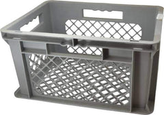 SSI Schaefer - 0.7 Cu Ft, 33 Lb Load Capacity Gray Polypropylene Tote Container - Stacking, 15.8" Long x 11.9" Wide x 8.7" High - USA Tool & Supply