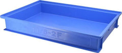 SSI Schaefer - 0.28 Cu Ft, 22 Lb Load Capacity Blue Polyethylene & Conductive PP Tote Container - Stacking, 18.4" Long x 12-1/2" Wide x 2.9" High - USA Tool & Supply