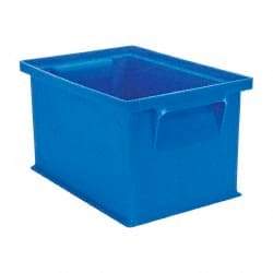 SSI Schaefer - 0.09 Cu Ft, 17 Lb Load Capacity Blue Polyethylene & Conductive PP Tote Container - Stacking, 8.3" Long x 6" Wide x 4.8" High - USA Tool & Supply