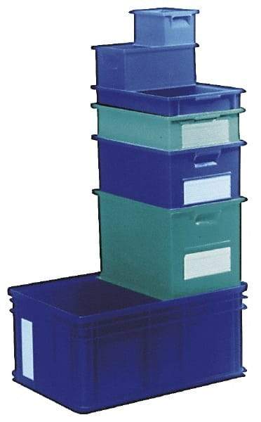 SSI Schaefer - 0.28 Cu Ft, 22 Lb Load Capacity Green Polyethylene & Conductive PP Tote Container - Stacking, 18.4" Long x 12-1/2" Wide x 2.9" High - USA Tool & Supply