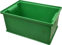 SSI Schaefer - 0.25 Cu Ft, 22 Lb Load Capacity Green Polyethylene & Conductive PP Tote Container - Stacking, 12.3" Long x 8.3" Wide x 5.8" High - USA Tool & Supply