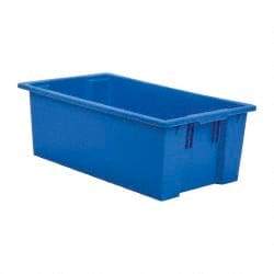 SSI Schaefer - 1.94 Cu Ft, 44 Lb Load Capacity Blue Polypropylene Tote Container - Stacking, Nesting, 28.4" Long x 16.6" Wide x 9.9" High - USA Tool & Supply