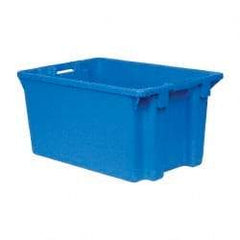 SSI Schaefer - 2.01 Cu Ft, 44 Lb Load Capacity Blue Polypropylene Tote Container - Stacking, Nesting, 23.6" Long x 15.7" Wide x 11.9" High - USA Tool & Supply