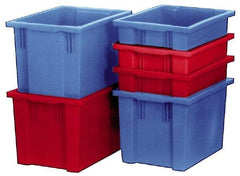 SSI Schaefer - 2.01 Cu Ft, 44 Lb Load Capacity Red Polypropylene Tote Container - Stacking, Nesting, 23.6" Long x 15.7" Wide x 11.9" High - USA Tool & Supply