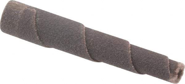 Merit Abrasives - 2" Long x 3/8" Diam, Aluminum Oxide, Full Taper Cartridge Roll - 120 Grit, 1/8" Pilot Hole Diam, Fine Grade - USA Tool & Supply