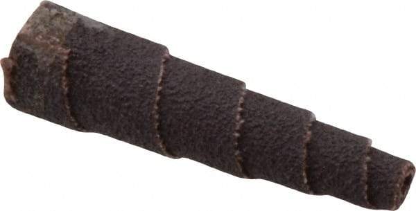 Merit Abrasives - 2" Long x 1/2" Diam, Aluminum Oxide, Full Taper Cartridge Roll - 80 Grit, 1/8" Pilot Hole Diam, Medium Grade - USA Tool & Supply