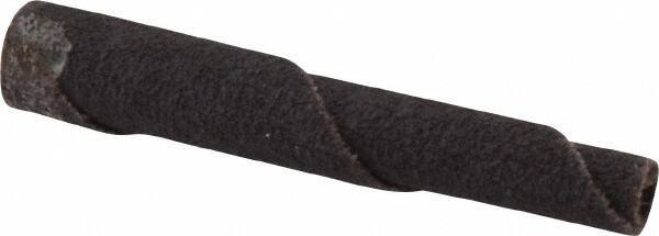 Merit Abrasives - 1/4" Max Roll Diam x 2" OAL, 80 Grit Aluminum Oxide Straight Cartridge Roll - 1/8" Pilot Hole Diam, Medium Grade - USA Tool & Supply