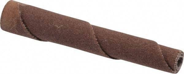 Merit Abrasives - 1/4" Max Roll Diam x 2" OAL, 180 Grit Straight Cartridge Roll - 1/8" Pilot Hole Diam, Very Fine Grade - USA Tool & Supply