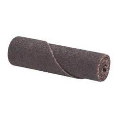 Merit Abrasives - 1/2" Max Roll Diam x 2" OAL, 80 Grit Aluminum Oxide Straight Cartridge Roll - 1/8" Pilot Hole Diam, Medium Grade - USA Tool & Supply