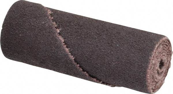 Merit Abrasives - 3/4" Max Roll Diam x 2" OAL, 80 Grit Aluminum Oxide Straight Cartridge Roll - 3/16" Pilot Hole Diam, Medium Grade - USA Tool & Supply