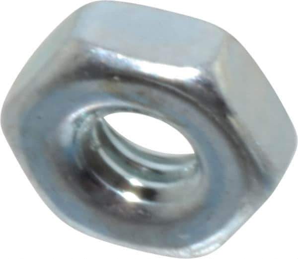 Value Collection - M2x4.00 Steel Right Hand Hex Nut - 4mm Across Flats, 1.6mm High, Zinc-Plated Finish - USA Tool & Supply