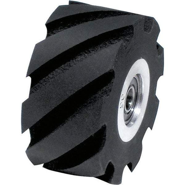 Dynabrade - 2" Diam x 1" Wide Contact Wheel Assembly - 5/8" Arbor Hole, Standard, 90 Duro Rubber Face - USA Tool & Supply