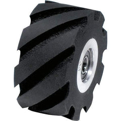 Dynabrade - 2" Diam x 1" Wide Contact Wheel Assembly - 5/8" Arbor Hole, Standard, 90 Duro Rubber Face - USA Tool & Supply