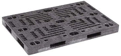 Orbis - 71.8" Long x 47.8" & Wide x 5.8" High Polyethylene Stackable Pallet - 30,000 Lb Static Capacity, 4,000 Lb Dynamic Capacity, Black - USA Tool & Supply