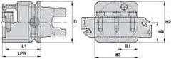Kennametal - Tool Block Style KM63UT, 26mm Blade Height, 99.75mm OAL, 63mm OAH, Indexable Cutoff Blade Tool Block - 26mm Shank Height, Reversible, Series A2 Cut-Off - USA Tool & Supply