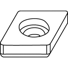 Kennametal - 1/2" Inscribed Circle, Diamond (Shape) Turning Shim for Indexables - 0.156" Thick, SKCP Shim Style - USA Tool & Supply