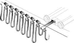 Hubbell Workplace - 72 Ft. Long x 0.6 to 0.94 Inch Diameter, Wire Rope Travel Round Cable Festoon Kit - 88 Ft. Min Cable Length Required, 65 Ft. Working Travel - USA Tool & Supply