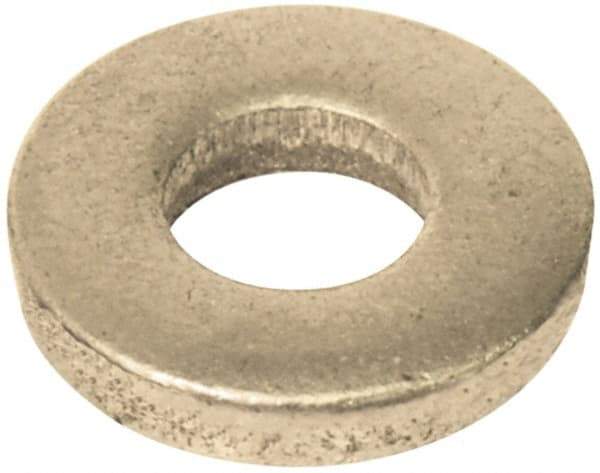 Gibraltar - 3/8" Screw, Grade 12L14 Case Hardened Steel Standard Flat Washer - 13/32" ID x 7/8" OD, 1/8" Thick, Nickel-Plated Finish - USA Tool & Supply