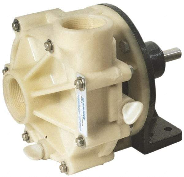 Pentair - 1/2 HP, Corrosion Resistant Pump - 1-1/2 Inlet Size, 1-1/2 Outlet Size, Polypropylene - USA Tool & Supply