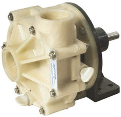 Pentair - 3/4 HP, Corrosion Resistant Pump - 1-1/2 Inlet Size, 1-1/2 Outlet Size, Polypropylene - USA Tool & Supply