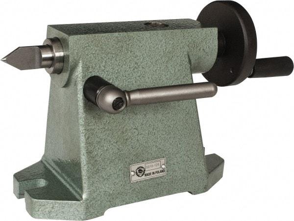 Bison - 4.92" Centerline Height, Tailstock - 2MT Tailstock Taper, Use with 6" Horizontal/Vertical Indexing Super Spacers - USA Tool & Supply