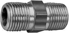 Parker - 3/4 x 1/4 Male Thread, Zinc Plated Steel Industrial Pipe Hex Nipple - MNPTF, 5,500 psi - USA Tool & Supply