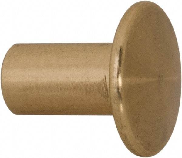 Made in USA - #8-32 Thread Barrel, Brass Sex Bolt & Binding Post - Uncoated, 3/8" Long Barrel - USA Tool & Supply