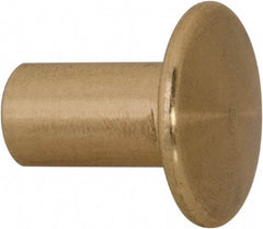 Made in USA - #8-32 Thread Barrel, Brass Sex Bolt & Binding Post - Uncoated, 3/8" Long Barrel - USA Tool & Supply
