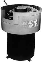 Made in USA - 2 hp, Dry Operation Vibratory Tumbler - 10-1/2" Deep, Dry Operation, - USA Tool & Supply