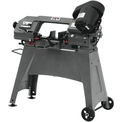 Jet - 5 x 6" Manual Combo Horizontal & Vertical Bandsaw - 1 Phase, 45° Vise Angle of Rotation, 0.5 hp, 115/230 Volts, Step Pulley Drive - USA Tool & Supply