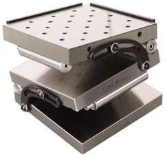 Interstate - 6" Long x 6" Wide x 3-1/4" High, Compound Precision Sine Plate - Square to within 0.0002" - USA Tool & Supply