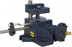 Heinrich - 3/4 to 1-1/2" Vee Capacity, Manual Cross Hole Jig - 10-1/2" Long x 7-1/16" Wide x 6-3/4" High, 5/16, 1/2 & 3/4" ID of Furnished Liners - USA Tool & Supply