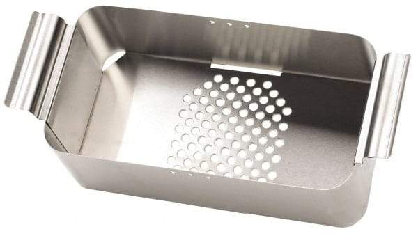 L&R Ultrasonic - Stainless Steel Parts Washer Basket - 6" High x 9" Wide x 393.7mm Long, Use with Ultrasonic Cleaners - USA Tool & Supply