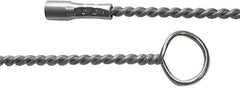 Schaefer Brush - 72" Long, 1/4" NPSM Female, Galvanized Steel Brush Handle Extension - 0.32" Diam, For Use with Tube Brushes & Scrapers - USA Tool & Supply