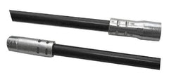 Schaefer Brush - 48" Long, 3/8" NPSM Female, Fiberglass Brush Handle Extension - 0.44" Diam, 3/8" NPSM Male, For Use with Tube Brushes & Scrapers - USA Tool & Supply