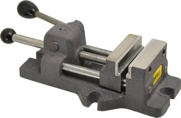 Heinrich - 3" Jaw Opening Capacity x 1-1/4" Throat Depth, Horizontal Drill Press Vise - 3" Wide x 3" High Jaw, Stationary Base, Standard Speed - USA Tool & Supply