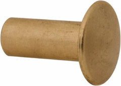 Made in USA - #8-32 Thread Barrel, Brass Sex Bolt & Binding Post - Uncoated, 1/2" Long Barrel - USA Tool & Supply