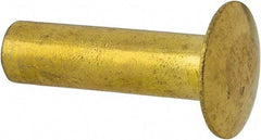 Made in USA - #8-32 Thread Barrel, Brass Sex Bolt & Binding Post - Uncoated, 3/4" Long Barrel - USA Tool & Supply