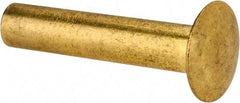 Made in USA - #8-32 Thread Barrel, Brass Sex Bolt & Binding Post - Uncoated, 1" Long Barrel - USA Tool & Supply