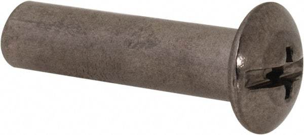 Made in USA - #10-24 Thread Barrel, Slotted/Phillips Drive, Stainless Steel Sex Bolt & Binding Post - 1" Long Barrel, Grade 18-8 - USA Tool & Supply