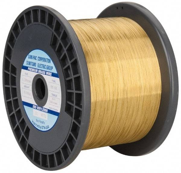 Global EDM - Brass Hard Grade Electrical Discharge Machining (EDM) Wire - 99 Lbs. Max Tensile Strength - USA Tool & Supply