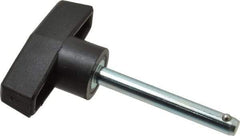 Value Collection - 1/4" Diam, 2" Usable Length, T Handle, Quick Release Pin - 2-3/4" OAL, Grade C1010/C1022 Steel, Zinc-Plated Finish - USA Tool & Supply