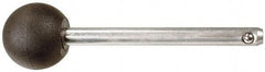Value Collection - 1/2" Diam, 3-3/4" Usable Length, Ball Knob, Quick Release Pin - 3-3/4" OAL, Grade C1010/C1022 Steel, Zinc-Plated Finish - USA Tool & Supply