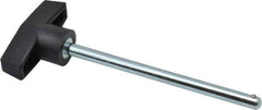 Value Collection - 1/4" Diam, 4" Usable Length, T Handle, Quick Release Pin - 4-3/4" OAL, Grade C1010/C1022 Steel, Zinc-Plated Finish - USA Tool & Supply