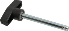 Value Collection - 5/16" Diam, 3" Usable Length, T Handle, Quick Release Pin - 3-3/4" OAL, Grade C1010/C1022 Steel, Zinc-Plated Finish - USA Tool & Supply