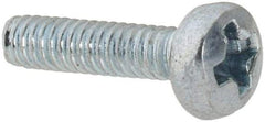 Value Collection - M2x0.40, 8mm Length Under Head Phillips Drive Machine Screw - Pan Head, Grade 4.8 Steel, Zinc-Plated Finish, Without Washer - USA Tool & Supply