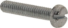 Value Collection - M2.5x0.45, 12mm Length Under Head Slotted Drive Machine Screw - Pan Head, Grade 4.8 Steel, Zinc-Plated Finish, Without Washer - USA Tool & Supply